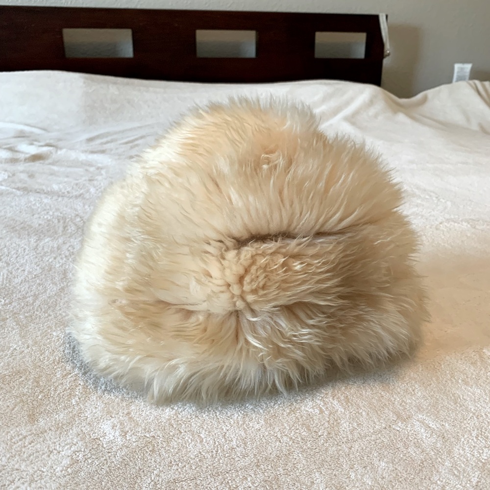 1960s vintage sheep skin hat.